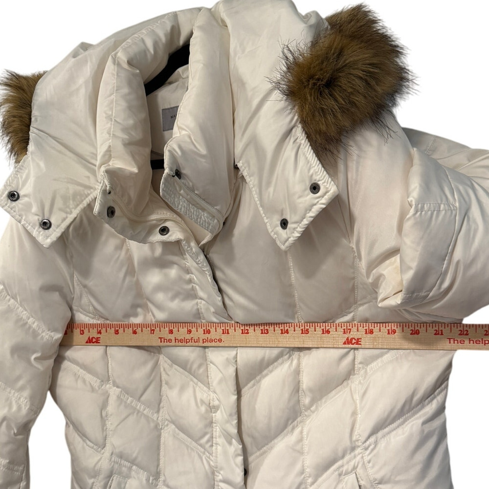Andrew Marc XL Down Puffer Walker Jacket $295 Faux Fur Hood Waterproof White NEW - Picture 4 of 11